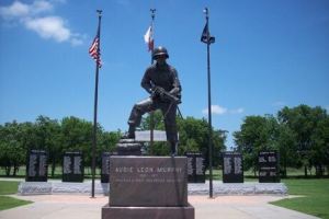 Audie Murphy Statue at the Audie Murphy Cotton Museum, Greenville Texas